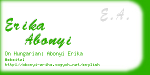 erika abonyi business card